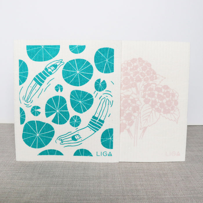 Wild Swimmers & Hydrangea dishcloths