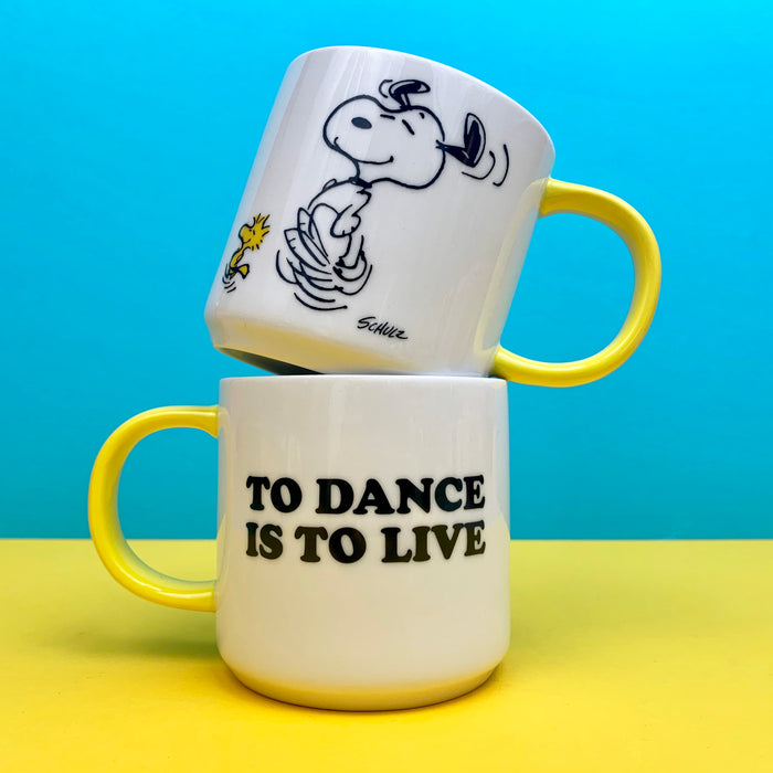 Peanuts Mugs To Dance is to Live