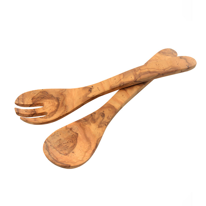 Olive Wood Salad Server Provincal 30cm