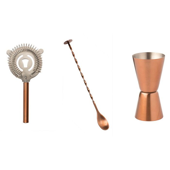 copper cocktail bar set