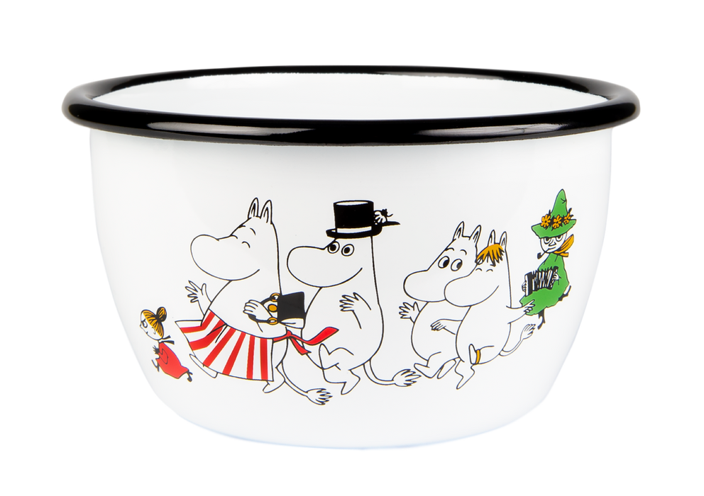 Moomin 6dl Enamel bowl, Moomin Valley