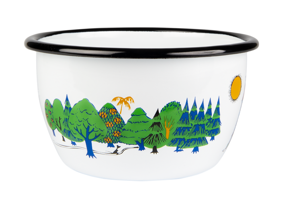 Moomin 6dl Enamel bowl, Moomin Valley