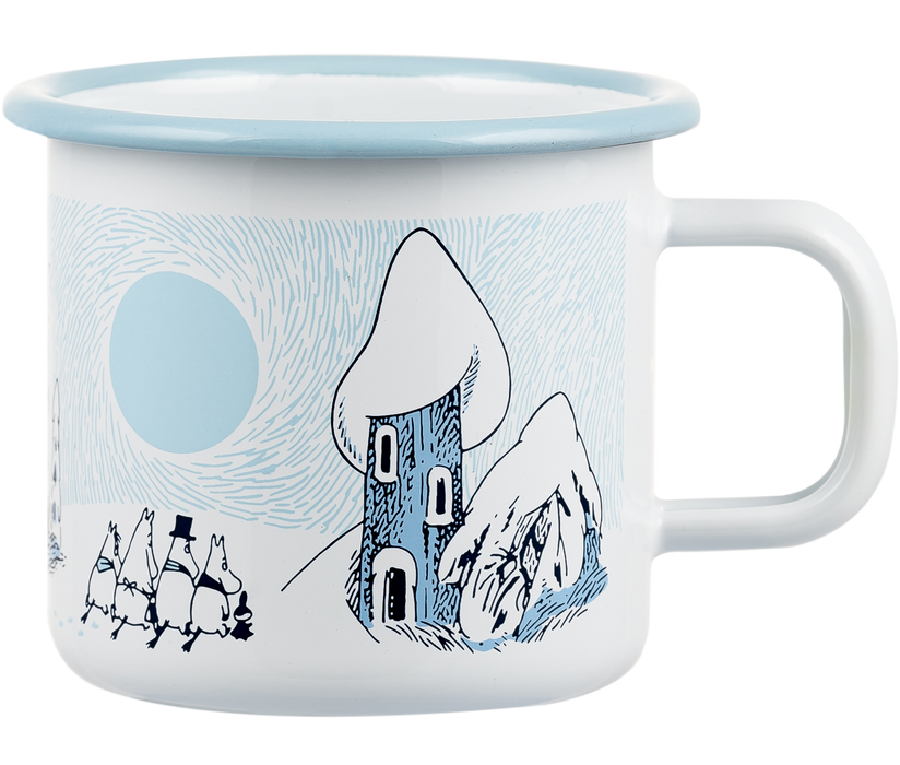 Moomin Enamel mug 3.7dl Snowy Valley