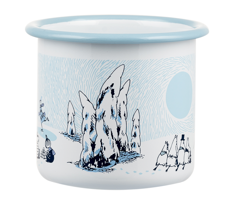 Moomin Enamel mug 3.7dl Snowy Valley