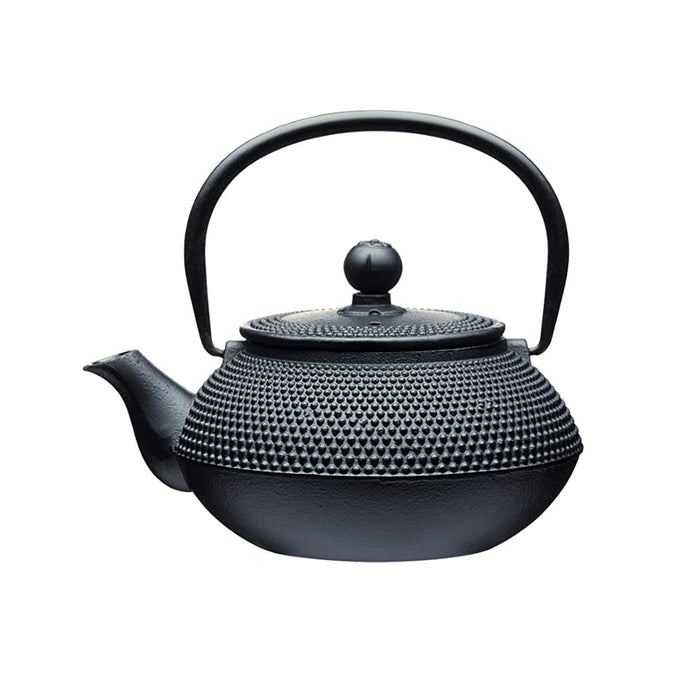 Infuser teapot 600ml black cast iron