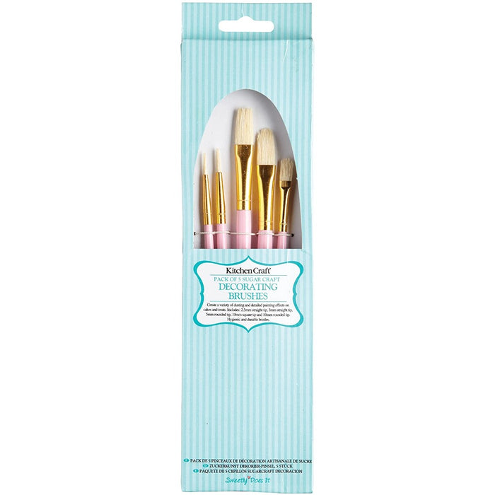 5 Sugarcraft decorating brushes