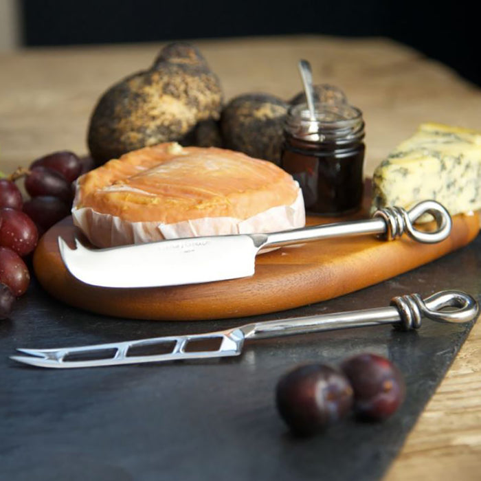 Polished Knot Traditional Cheese and  Soft Cheese Knife Set