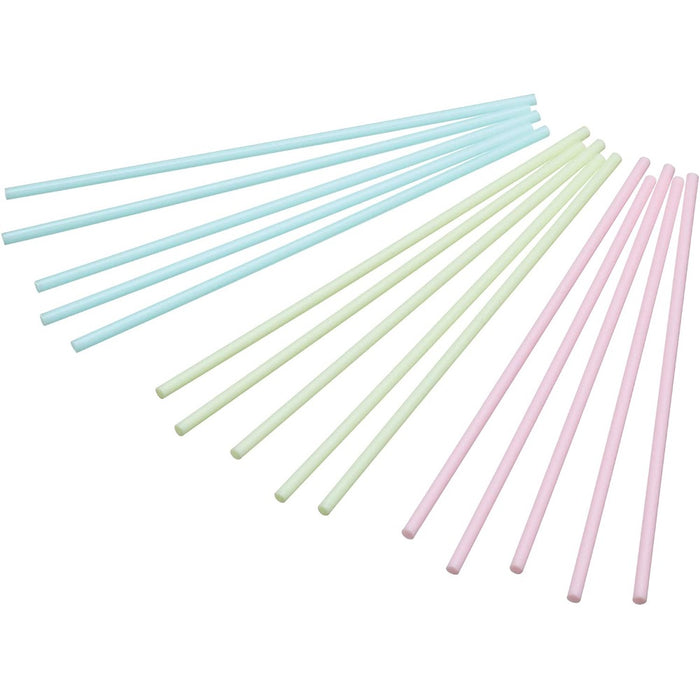 CAKE POP STICKS SET OF 15 15CM PASTEL