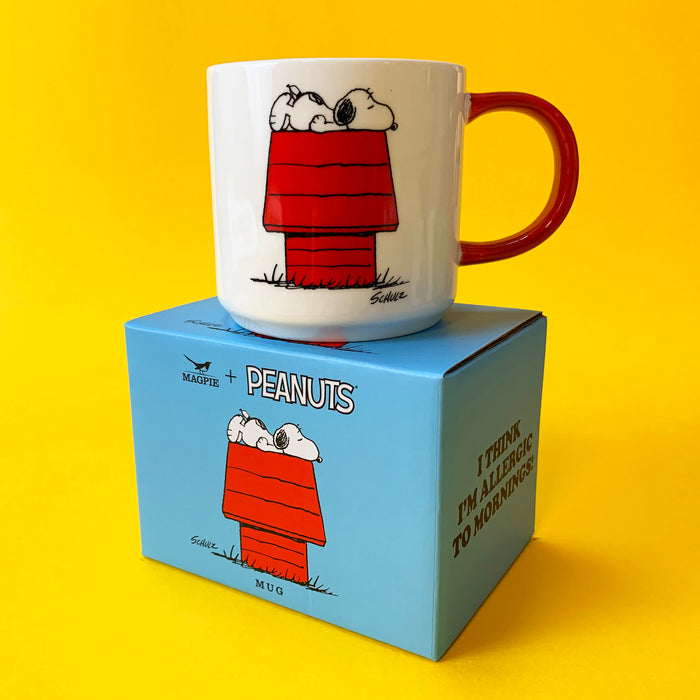 Peanuts Mugs Allergic to Mornings